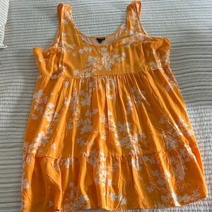 NWOT Torrid Orange Floral Midi Dress